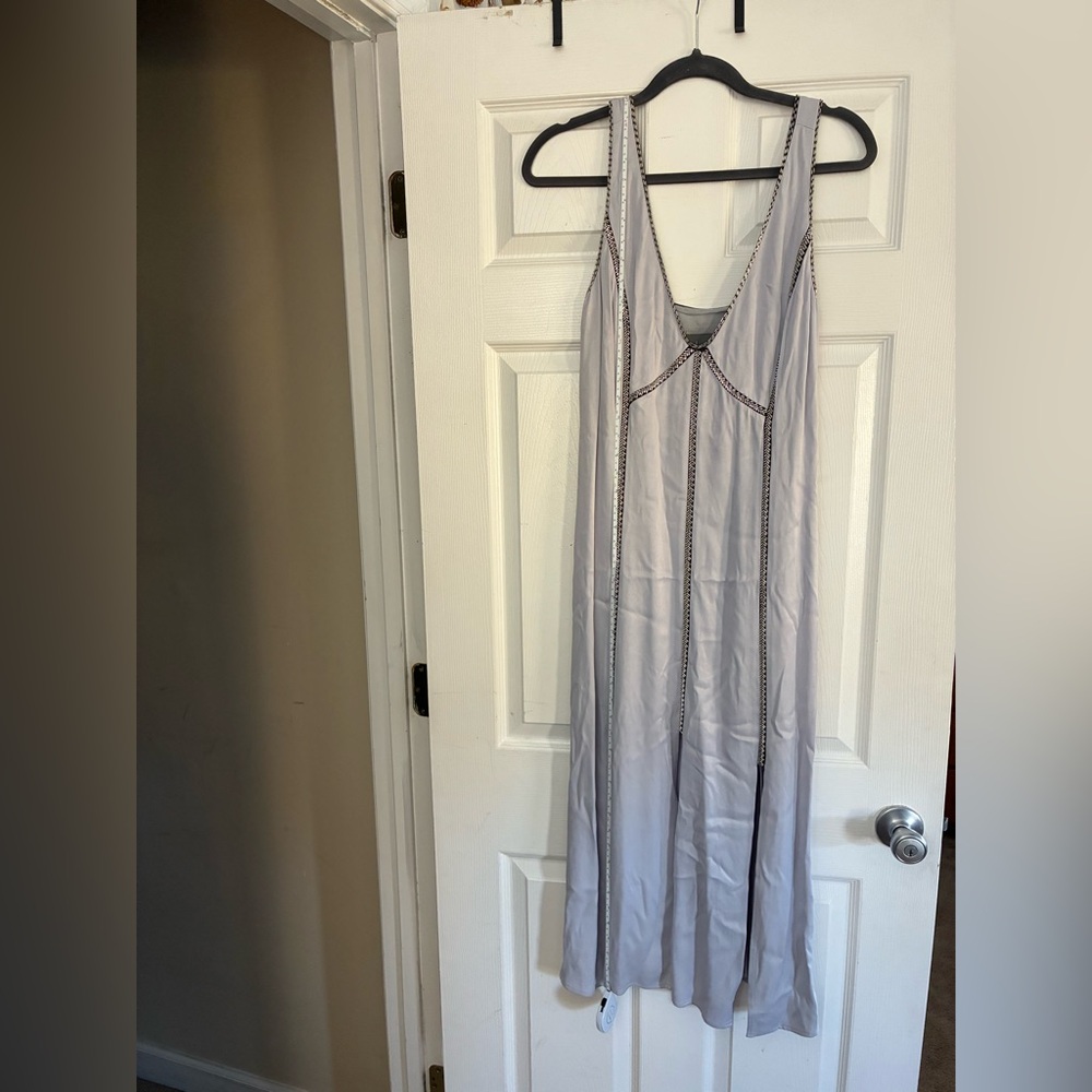 Anthropologie Light Blue Gray Dress